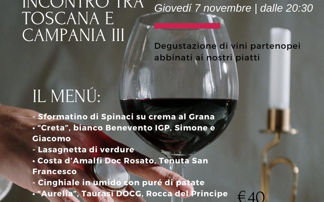 Cena degustazione con G…I DOC RistoBistrò – 7 Novembre 2024